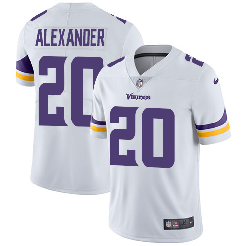 Minnesota Vikings #20 Limited Mackensie Alexander White Nike NFL Road Men Jersey Vapor Untouchable->youth nfl jersey->Youth Jersey